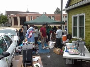 Parent Committee Yard Sale May 18 outside Maid to Clean