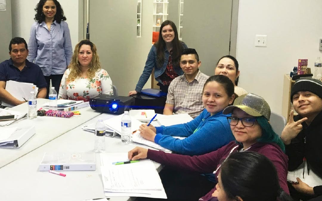 Computer Literacy class students taking their final exam